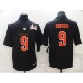 Cincinnati Bengals #9 Joe Burrow Nike Black Super Bowl LVI Bound Limited Fashion Jersey