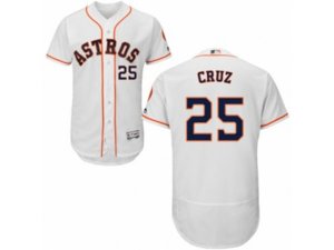 Houston Astros #25 Jose Cruz Jr. White Flexbase Authentic Collection MLB Jersey