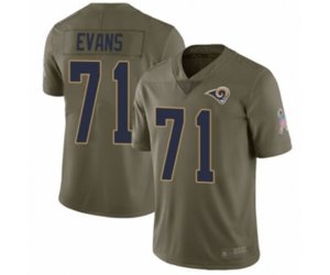 Los Angeles Rams #71 Bobby Evans Limited Olive 2017 Salute to Service Football Jersey