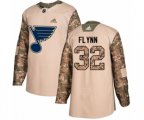 Adidas St. Louis Blues #32 Brian Flynn Authentic Camo Veterans Day Practice NHL Jersey
