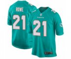 Miami Dolphins #21 Eric Rowe Game Aqua Green Team Color Football Jersey