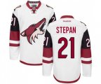 Arizona Coyotes #21 Derek Stepan Authentic White Away Hockey Jersey