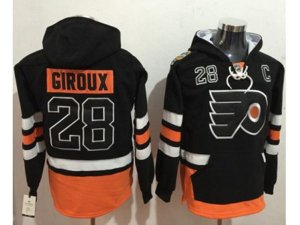Philadelphia Flyers #28 Claude Giroux Black Name & Number Pullover NHL Hoodie
