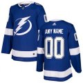 Tampa Bay Lightning Customized Blue Authentic NHL Jersey
