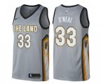 Cleveland Cavaliers #33 Shaquille O'Neal Swingman Gray NBA Jersey - City Edition