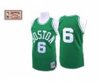Boston Celtics #6 Bill Russell Authentic Green Throwback Basketball Jersey