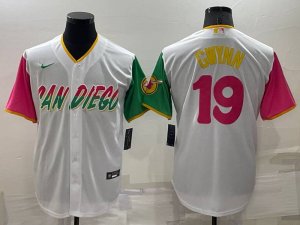 San Diego Padres #19 Tony Gwynn White 2022 City Connect Cool Base Stitched Jersey