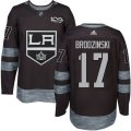 Los Angeles Kings #17 Jonny Brodzinski Premier Black 1917-2017 100th Anniversary NHL Jersey