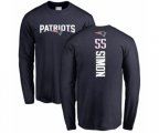 New England Patriots #55 John Simon Navy Blue Backer Long Sleeve T-Shirt