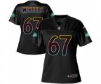 Women New York Jets #67 Brian Winters Game Black Fashion Football Jersey