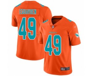 Miami Dolphins #49 Sam Eguavoen Limited Orange Inverted Legend Football Jersey