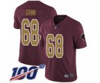 Washington Redskins #68 Russ Grimm Burgundy Red Gold Number Alternate 80TH Anniversary Vapor Untouchable Limited Player 100th Season Football Jersey