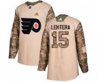 Adidas Philadelphia Flyers #15 Jori Lehtera Authentic Camo Veterans Day Practice NHL Jersey