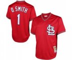 1996 St. Louis Cardinals #1 Ozzie Smith Replica Red Throwback Baseball Jersey