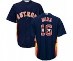 Houston Astros #16 Aledmys Diaz Authentic Navy Blue Team Logo Fashion Cool Base Baseball Jersey
