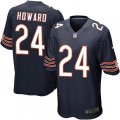Chicago Bears #24 Jordan Howard Game Navy Blue Team Color NFL Jersey