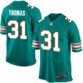 Miami Dolphins #31 Michael Thomas Game Aqua Green Alternate NFL Jersey