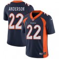 Denver Broncos #22 C.J. Anderson Navy Blue Alternate Vapor Untouchable Limited Player NFL Jersey