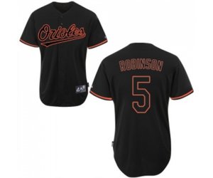 Baltimore Orioles #5 Brooks Robinson Authentic Black Fashion Baseball Jersey