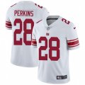 New York Giants #28 Paul Perkins White Vapor Untouchable Limited Player NFL Jersey