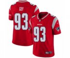 New England Patriots #93 Lawrence Guy Limited Red Inverted Legend Football Jersey
