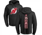 New Jersey Devils #35 Cory Schneider Black Backer Pullover Hoodie