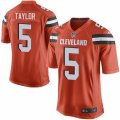 Cleveland Browns #5 Tyrod Taylor Game Orange Alternate NFL Jersey