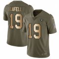 Oakland Raiders #19 Brandon LaFell Limited Olive Gold 2017 Salute to Service NFL Jersey
