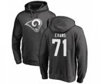 Los Angeles Rams #71 Bobby Evans Ash One Color Pullover Hoodie