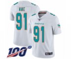 Miami Dolphins #91 Cameron Wake White Vapor Untouchable Limited Player 100th Season Football Jersey