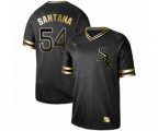 Chicago White Sox #54 Ervin Santana Authentic Black Gold Fashion Baseball Jersey