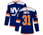 New York Islanders #31 Billy Smith Authentic Blue Alternate NHL Jersey