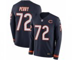 Chicago Bears #72 William Perry Limited Navy Blue Therma Long Sleeve NFL Jersey