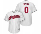 Cleveland Indians #0 B.J. Upton Replica White Home Cool Base Baseball Jersey
