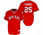 Cleveland Indians #25 Jim Thome Replica Red 1978 Turn Back The Clock Baseball Jersey
