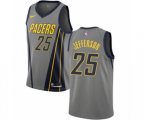 Indiana Pacers #25 Al Jefferson Authentic Gray NBA Jersey - City Edition
