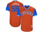 Houston Astros #58 Francis Martes Chanchi Orange Jersey