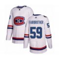 Montreal Canadiens #59 Gianni Fairbrother Authentic White 2017 100 Classic Hockey Jersey