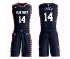 New York Knicks #14 Allonzo Trier Swingman Navy Blue Basketball Suit Jersey - City Edition