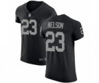 Oakland Raiders #23 Nick Nelson Black Team Color Vapor Untouchable Elite Player Football Jersey