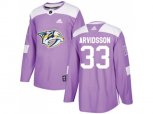 Nashville Predators #33 Viktor Arvidsson Purple Authentic Fights Cancer Stitched NHL Jersey
