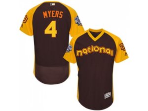 San Diego Padres #4 Wil Myers Brown 2016 All-Star National League BP Authentic Collection Flex Base MLB Jersey