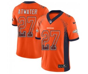 Denver Broncos #27 Steve Atwater Limited Orange Rush Drift Fashion Football Jersey