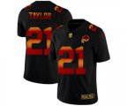 Washington Redskins #21 Sean Taylor Men's Black Red Orange Stripe Vapor Limited NFL Jersey