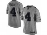 Dallas Cowboys #4 Dak Prescott Limited Gray Gridiron NFL Jersey