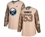 Adidas Buffalo Sabres #53 Jeff Skinner Authentic Camo Veterans Day Practice NHL Jersey