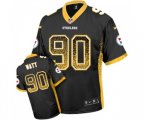 Pittsburgh Steelers #90 T. J. Watt Elite Black Drift Fashion Football Jersey