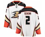 Anaheim Ducks #2 Luke Schenn Authentic White Away Fanatics Branded Breakaway Hockey Jersey