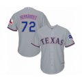 Texas Rangers #72 Jonathan Hernandez Authentic Grey Road Cool Base Baseball Player Jersey