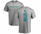Miami Dolphins #71 Josh Sitton Ash Backer T-Shirt